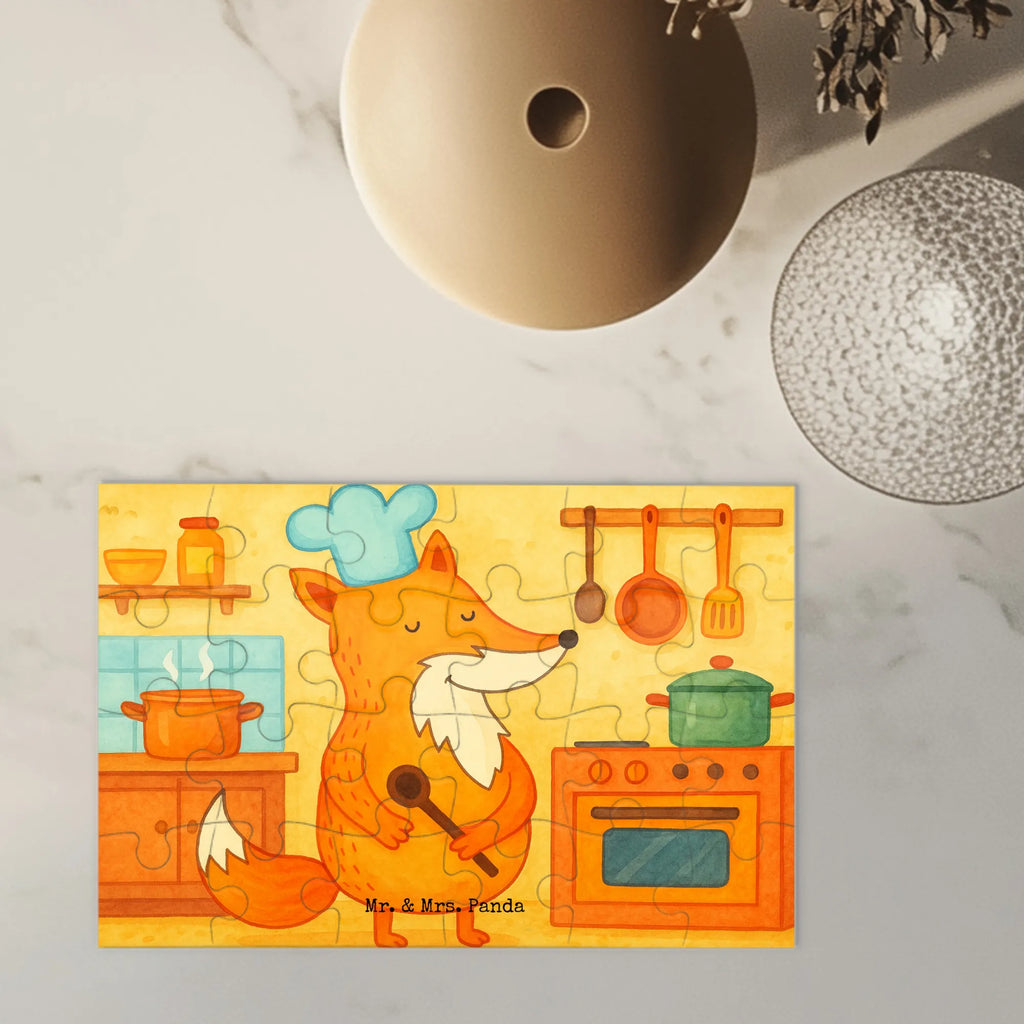 Puzzle Fuchs Koch Design Puzzle, Fuchs, Füchse, Koch Geschenk, Küche Deko, Küche Spruch, Party Spruch, witzig, Bäcker, Spruch lustig, Köche
