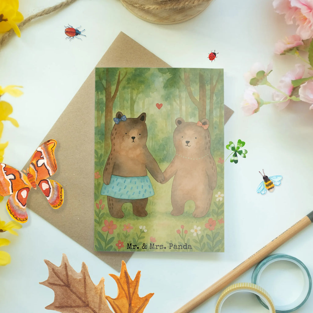 Grußkarte Bär Freundin Design Grußkarte, Klappkarte, Einladungskarte, Glückwunschkarte, Hochzeitskarte, Geburtstagskarte, Karte, Ansichtskarten, Bär, Teddy, Teddybär, Bär Freundin Beste Freund Liebe Liebesbeweis Verliebt Kumpel Kumpeliene