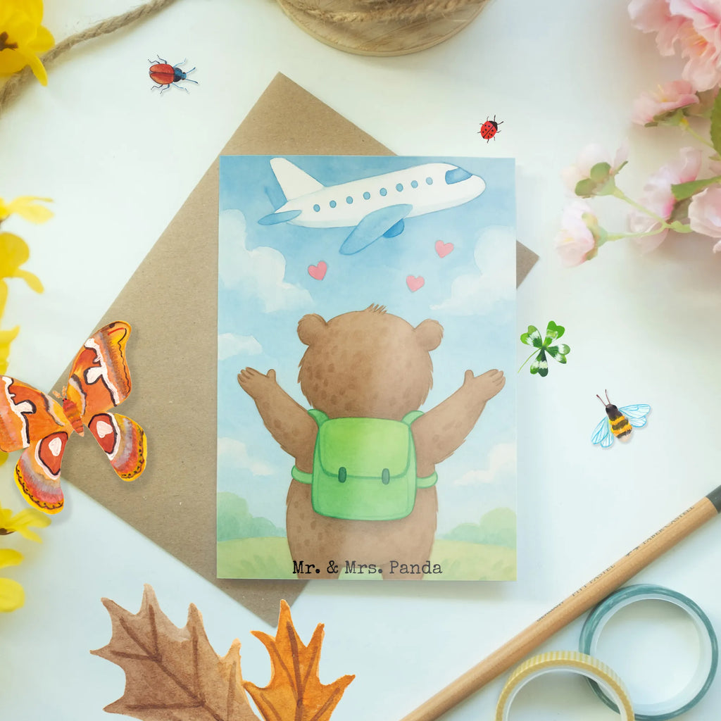 Grußkarte Bär Flugzeug Design Klappkarte, Ansichtskarten, Grußkarte, Einladungskarte, Geburtstagskarte, Glückwunschkarte, Karte, Hochzeitskarte, Liebe, Partner, Freund, Freundin, Ehemann, Ehefrau, Heiraten, Verlobung, Heiratsantrag, Liebesgeschenk, Jahrestag, Hocheitstag, Hochzeitstag, Liebesbeweis, Geschenk für Frauen, Valentinstag, Mitbringsel, Geschenk für Partner, für Ehemann, für Männer, Geschenk für Freundin