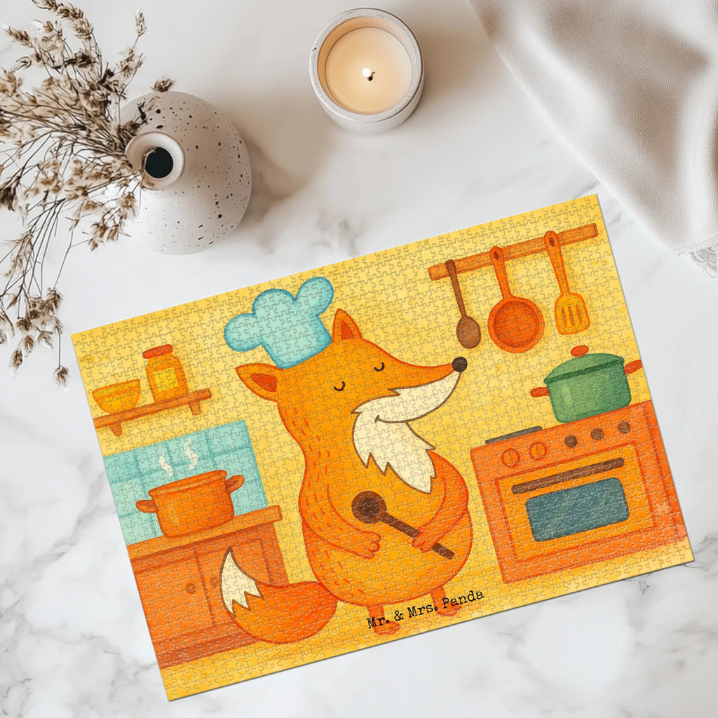 Puzzle Fuchs Koch Design Puzzle, Fuchs, Füchse, Koch Geschenk, Küche Deko, Küche Spruch, Party Spruch, witzig, Bäcker, Spruch lustig, Köche