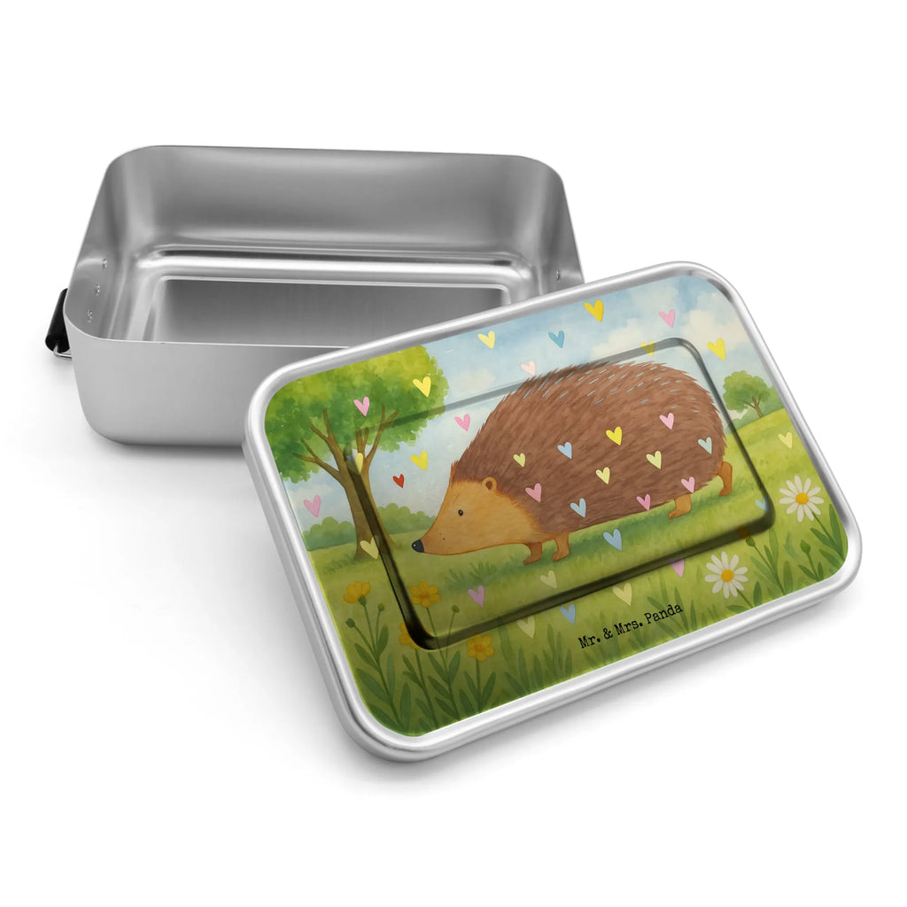 Metall Brotdose Igel Herzen Design, Liebe, Lunchbox, Lunchdose, Kuss