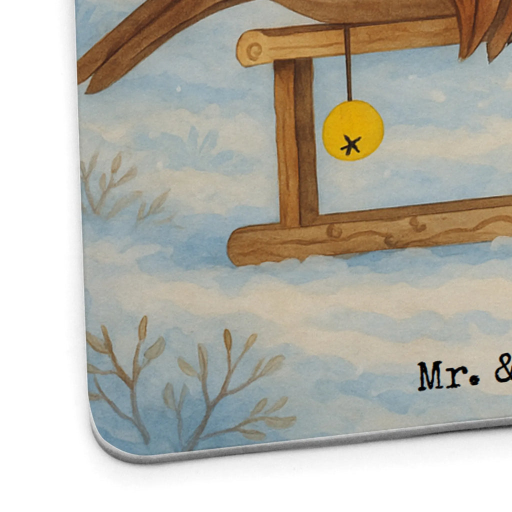 Bierdeckel Rotkehlchen Schlitten Design Gastgeschenk Hochzeit, Tischdeko, Bierdeckel, Winter, Weihnachten, Weihnachtsdeko, Nikolaus, Advent, Heiligabend, Wintermotiv, Schlitten, Vogel