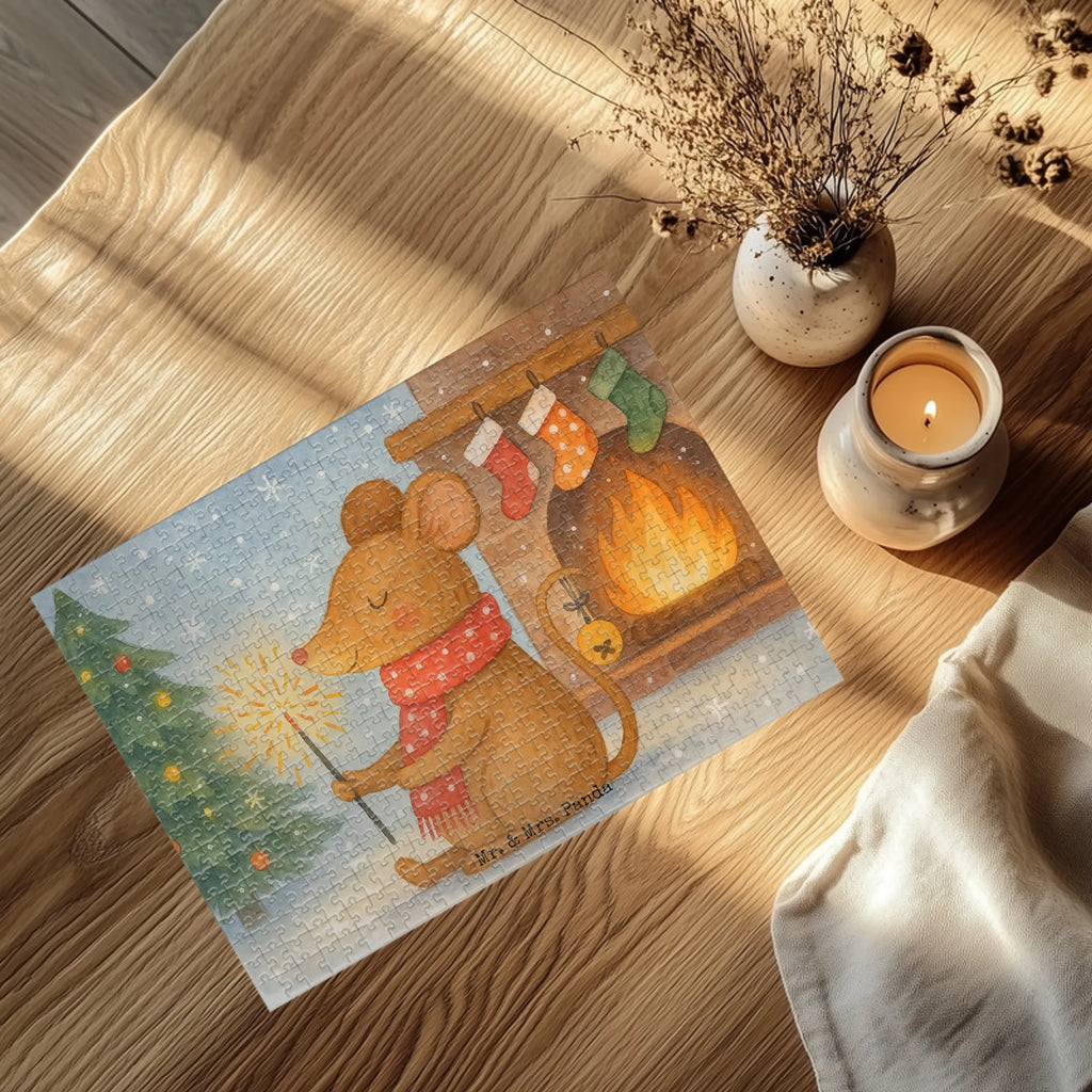 Puzzle Maus Weihnachten Design Puzzle, Wintermotiv, Advent, Heiligabend, Weihnachten, Winter, Nikolaus, Weihnachtsdeko, Mäuschen, Weihnachtsmotiv, Weihnachtsgruß, Maus, Weihnachtswunder, Frohe Weihnachten