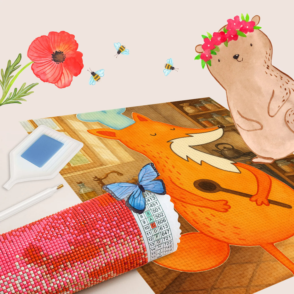 Diamond Painting Fox A cook Design fox, foxes, forest wildlife, clever as a fox, animal lover, Baker, Kitchen decoration, Cook gift, Kitchen slogan, Fox, Slogan funny, funny, Chefs, Party slogan