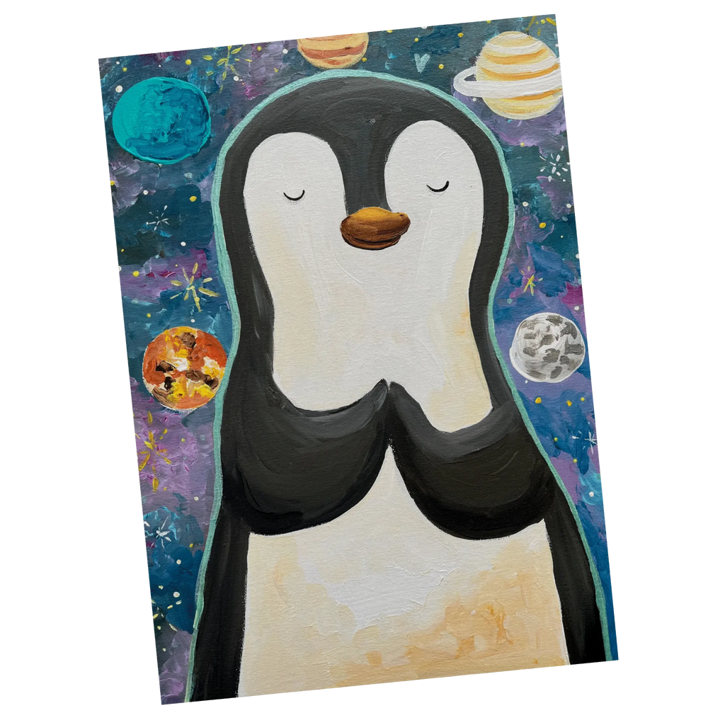 Postkarte Pinguin Universum Design Designkarte, Ansichtskarten, Kunstkarten, Motivkarte, Ansichtskarte, Grußkarte, Postkarten, Fotokarte, einzelkarte, spruchkarte, Postkarte, bildkarte, kunstkarte, Pinguin