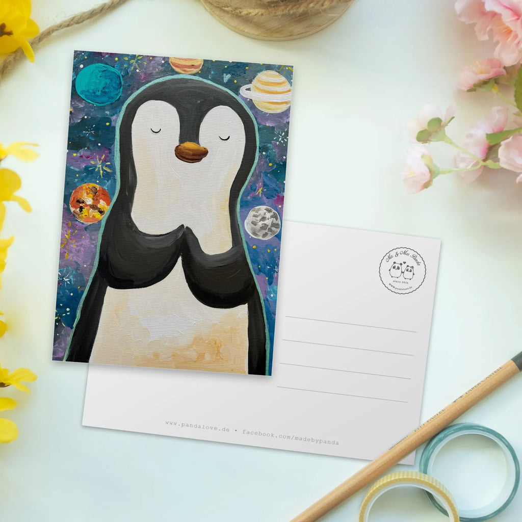 Postkarte Pinguin Universum Design Designkarte, Ansichtskarten, Kunstkarten, Motivkarte, Ansichtskarte, Grußkarte, Postkarten, Fotokarte, einzelkarte, spruchkarte, Postkarte, bildkarte, kunstkarte, Pinguin