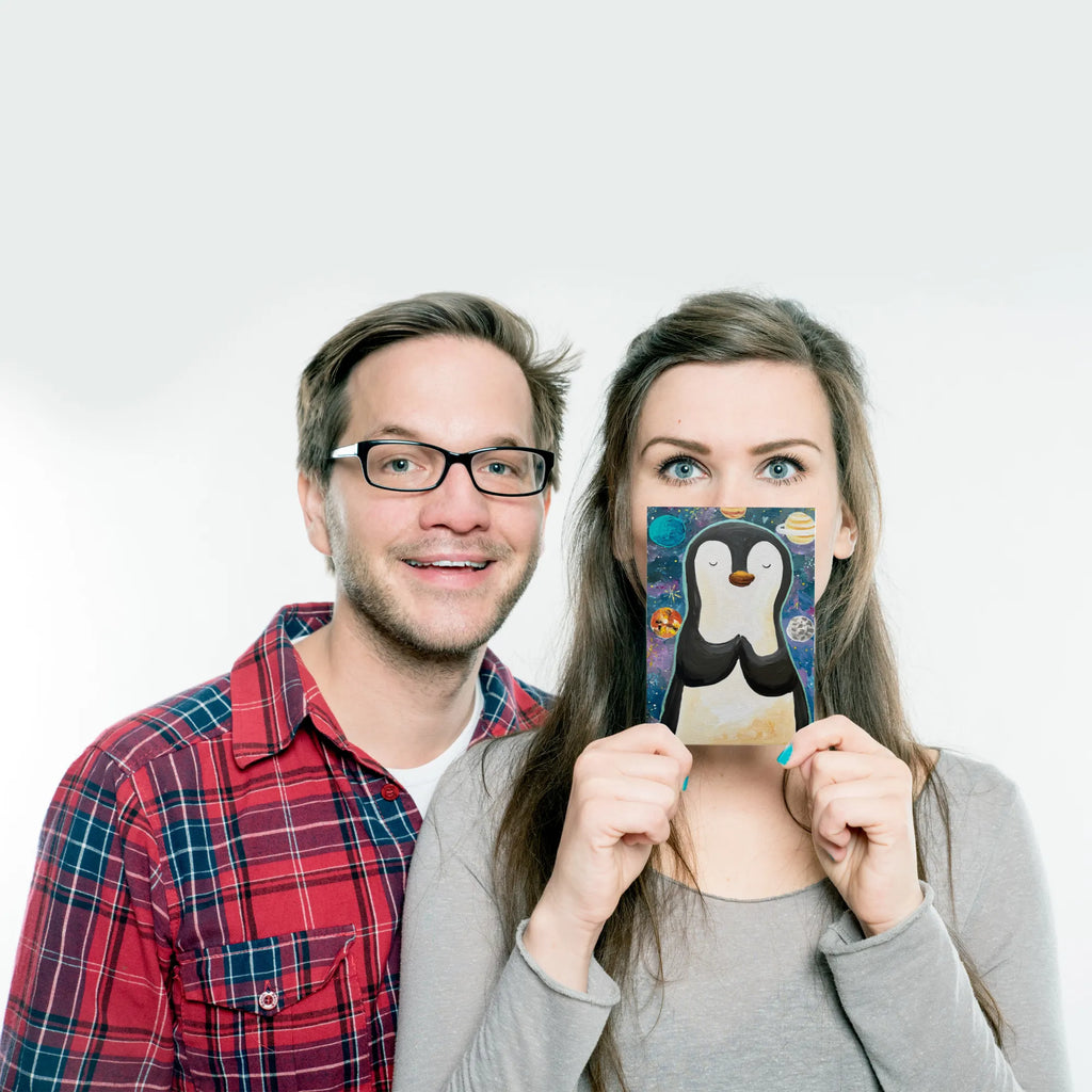 Postkarte Pinguin Universum Design Designkarte, Ansichtskarten, Kunstkarten, Motivkarte, Ansichtskarte, Grußkarte, Postkarten, Fotokarte, einzelkarte, spruchkarte, Postkarte, bildkarte, kunstkarte, Pinguin