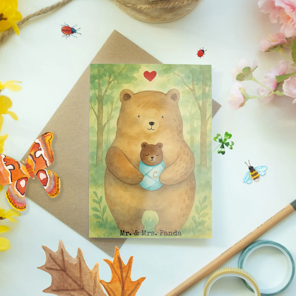 Grußkarte Bär Baby Design Grußkarte, Klappkarte, Einladungskarte, Glückwunschkarte, Hochzeitskarte, Geburtstagskarte, Karte, Ansichtskarten, Bär, Teddy, Teddybär, Eltern, Mutter, Baby, Taufe, Geburt, Nichte, Neffe, Enkel, Enkelin, Täufling, Geburtstag, Glückwunsch