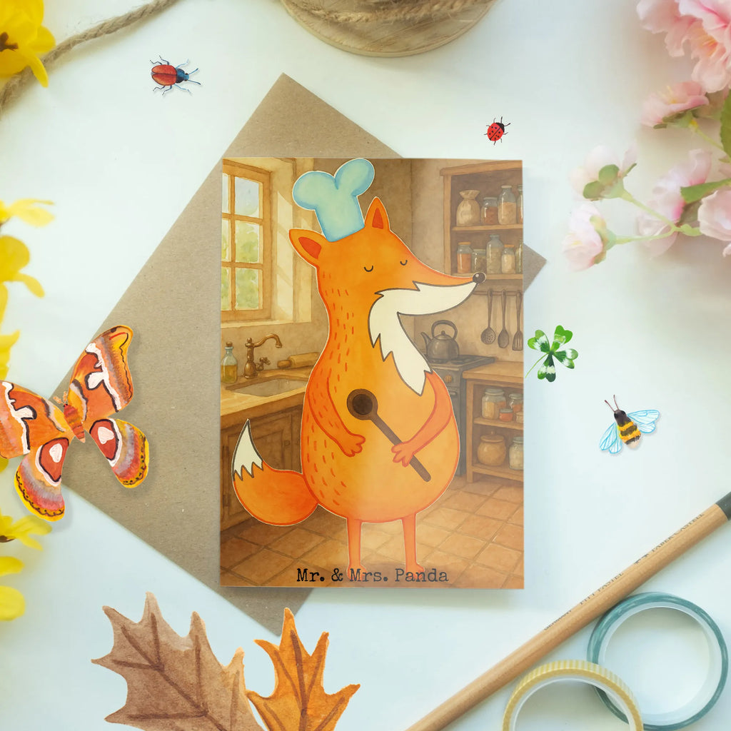 Grußkarte Fuchs Koch Design Grußkarte, Klappkarte, Einladungskarte, Glückwunschkarte, Hochzeitskarte, Geburtstagskarte, Karte, Ansichtskarten, Fuchs, Füchse, Koch Geschenk, Küche Spruch, Küche Deko, Köche, Bäcker, Party Spruch, Spruch lustig, witzig
