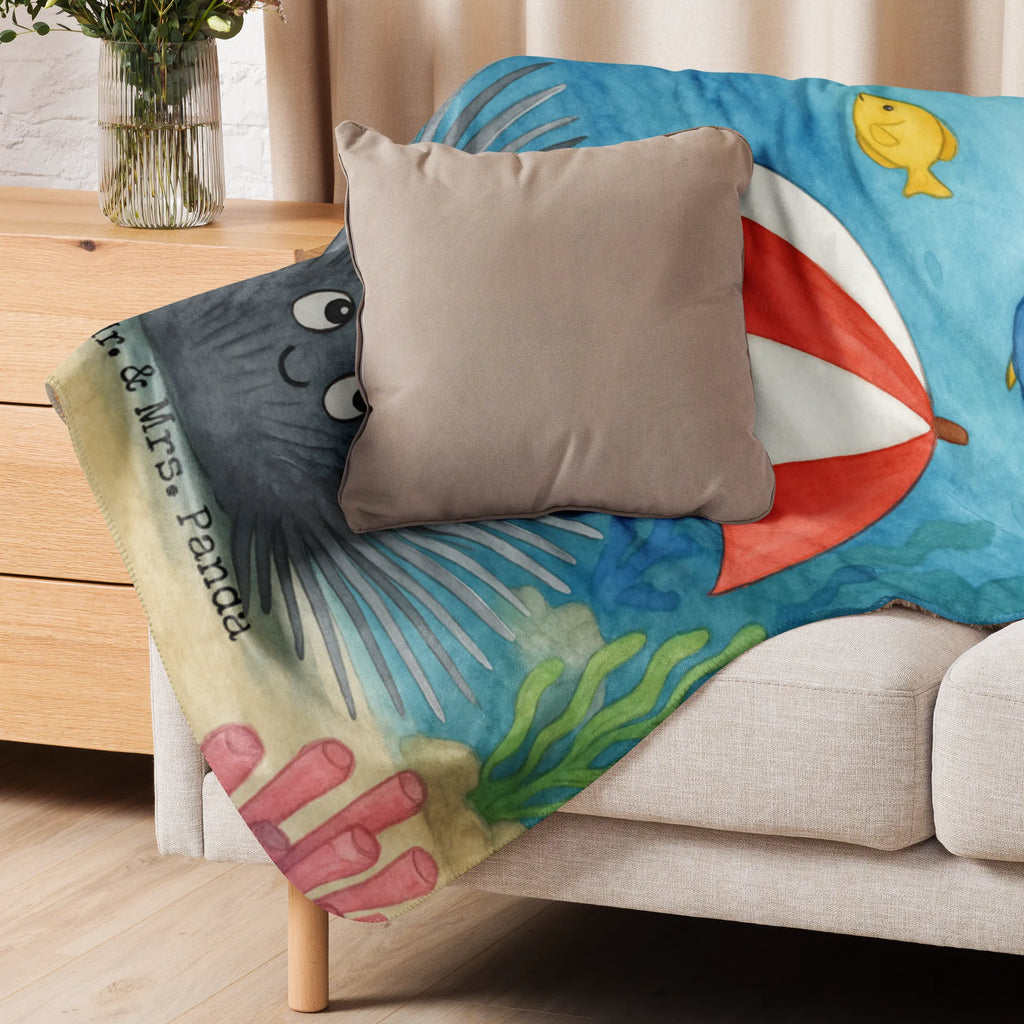 Sherpa Kuscheldecke Seeigel Design Meerestiere, Meer, Urlaub, Selbstakzeptanz, Seeigel, Hier und Jetzt, Leben, Lebe, Achtsamkeit, Selbstliebe