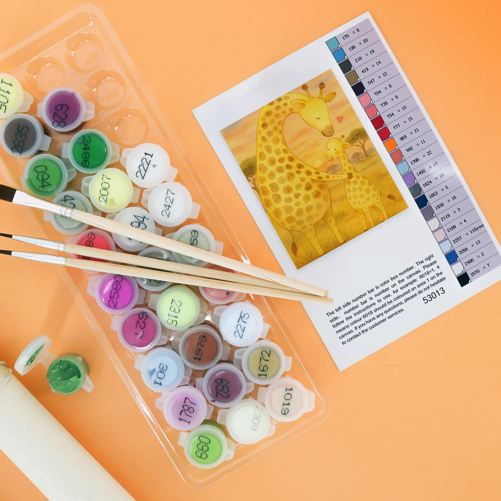 Paint by Numbers giraffe child Design Africa, daughter, son, favourite person, child, mother, mum, giraffe