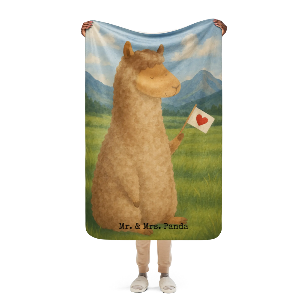 Sherpa Kuscheldecke Alpaka Fahne Design Alpaka, Lama, Liebe, Alpakas, Lamas