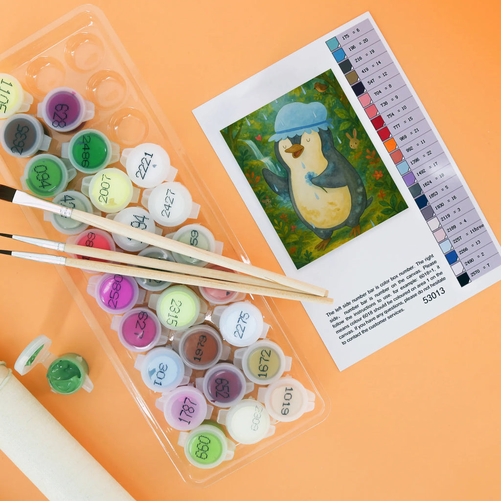 Malowanie według numerów Pingwin Prysznic Design Pinguin