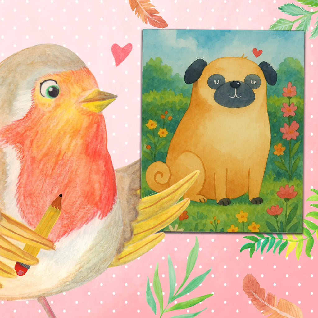 Paint by Numbers Pug Design Ausmalbild, Malen nach Zahlen, Kunstwerk, Hund, Hundemotiv, Haustier, Hunderasse, Tierliebhaber, Hundebesitzer, Sprüche, Mops, Hundeliebe, Liebe