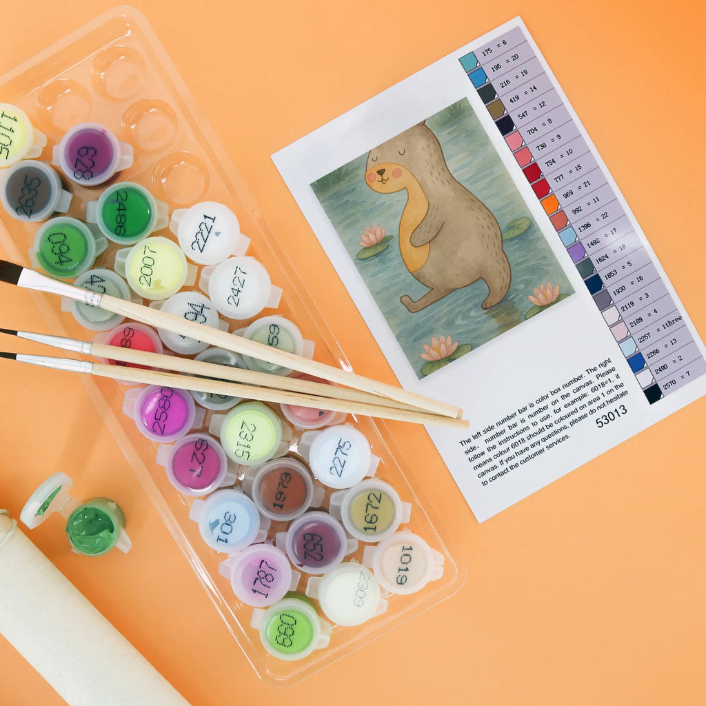 Malowanie według numerów wydra brzuch Design Kuna, wydra, morska wydra