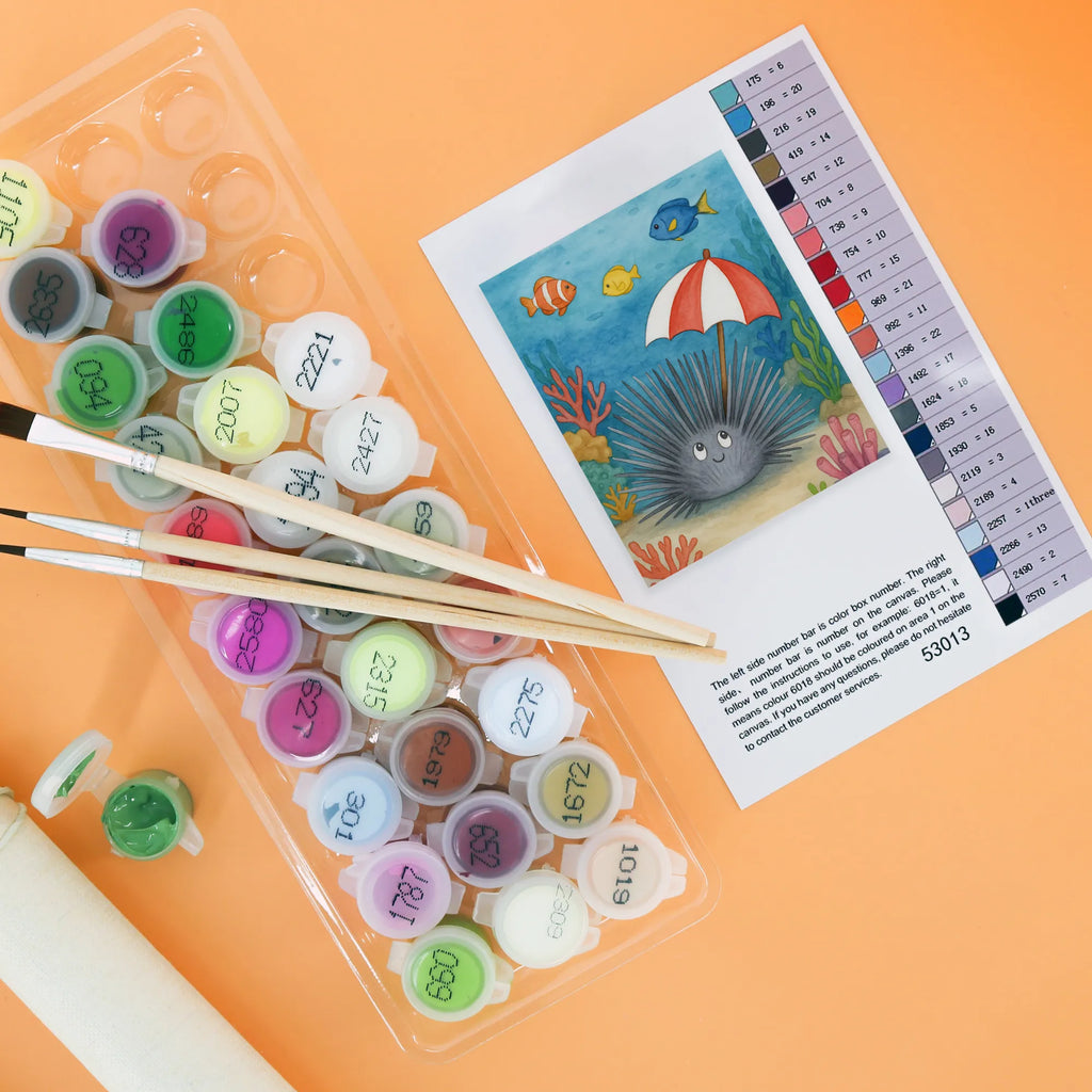 Malowanie według numerów Jeżowiec Design Künstler, Kunstwerk, Kreativität, Ausmalbild, Bastelidee, Baseln, DIY, Malen nach Zahlen, Malen, Meerestiere, Meer, Urlaub, Achtsamkeit, Lebe, Selbstakzeptanz, Leben, Hier und Jetzt, Seeigel, Selbstliebe