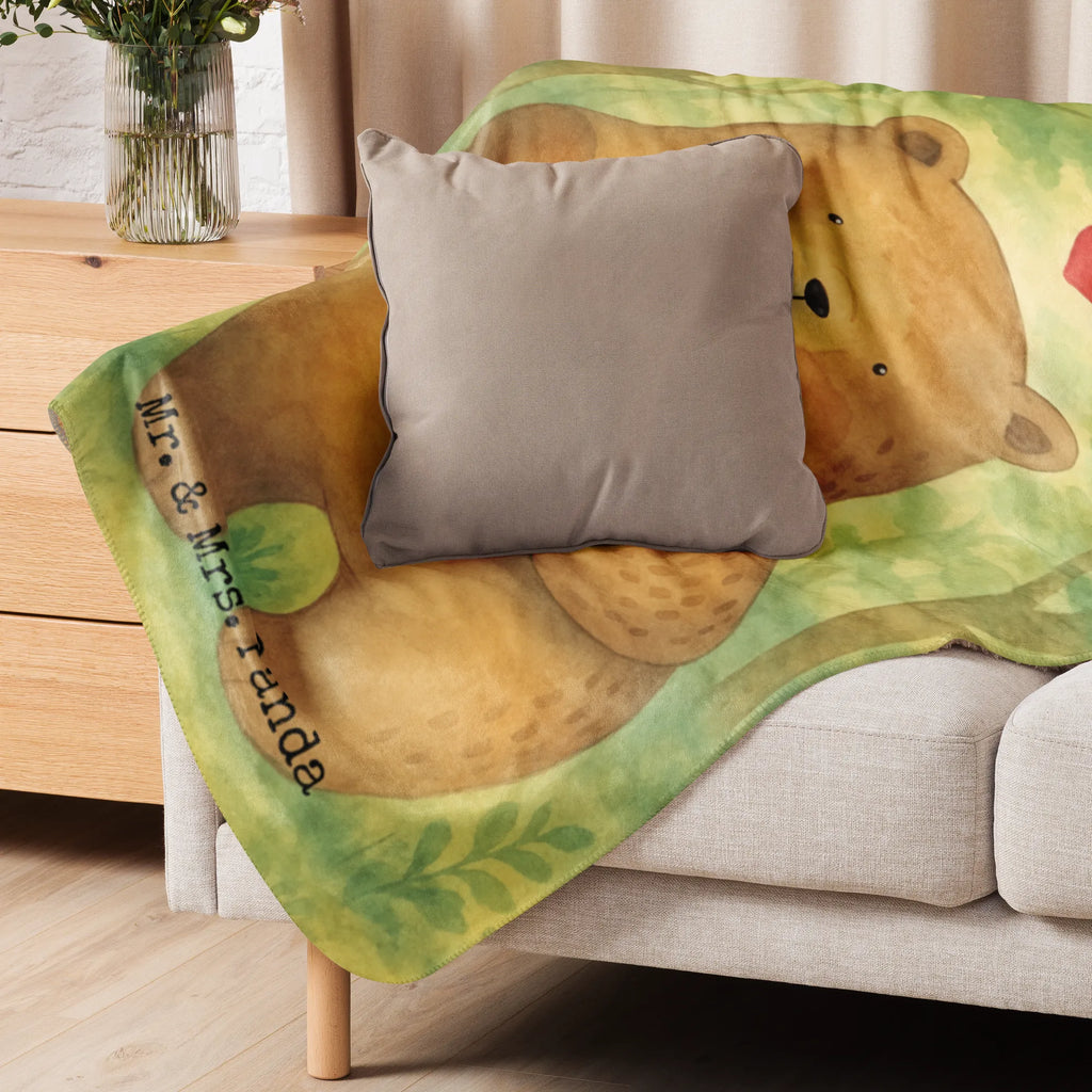 Sherpa Kuscheldecke Bär Baby Design Bär, Teddy, Teddybär, Taufe, Baby, Eltern, Täufling, Nichte, Enkelin, Enkel, Geburtstag, Geburt, Mutter, Glückwunsch, Neffe