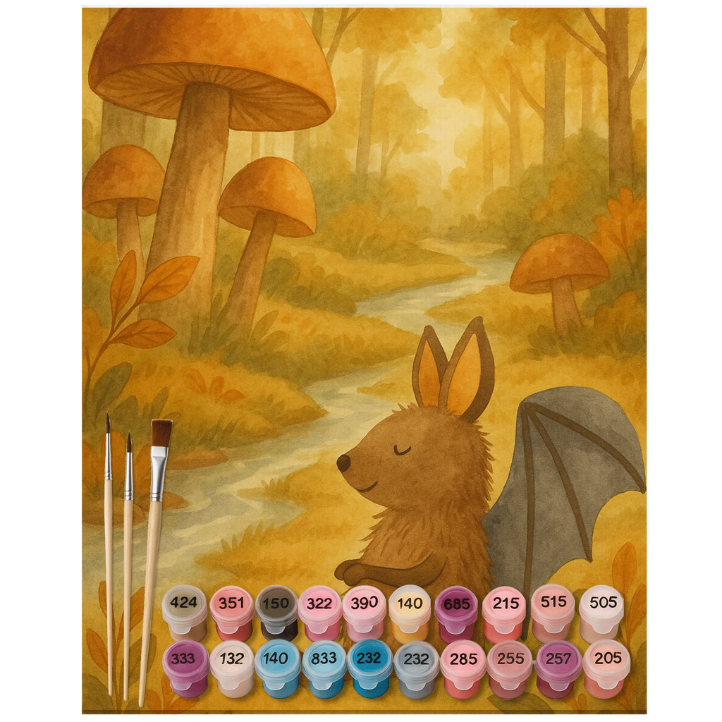 Malowanie według numerów Nietoperz siedzenie Design Malen, Malen nach Zahlen, Baseln, DIY, Kunstwerk, Bastelidee, Ausmalbild, Künstler, Kreativität, Tiermotive, Gute Laune, lustige Sprüche, Tiere, Fledermaus, Motivation, entspannen, Fledermäuse