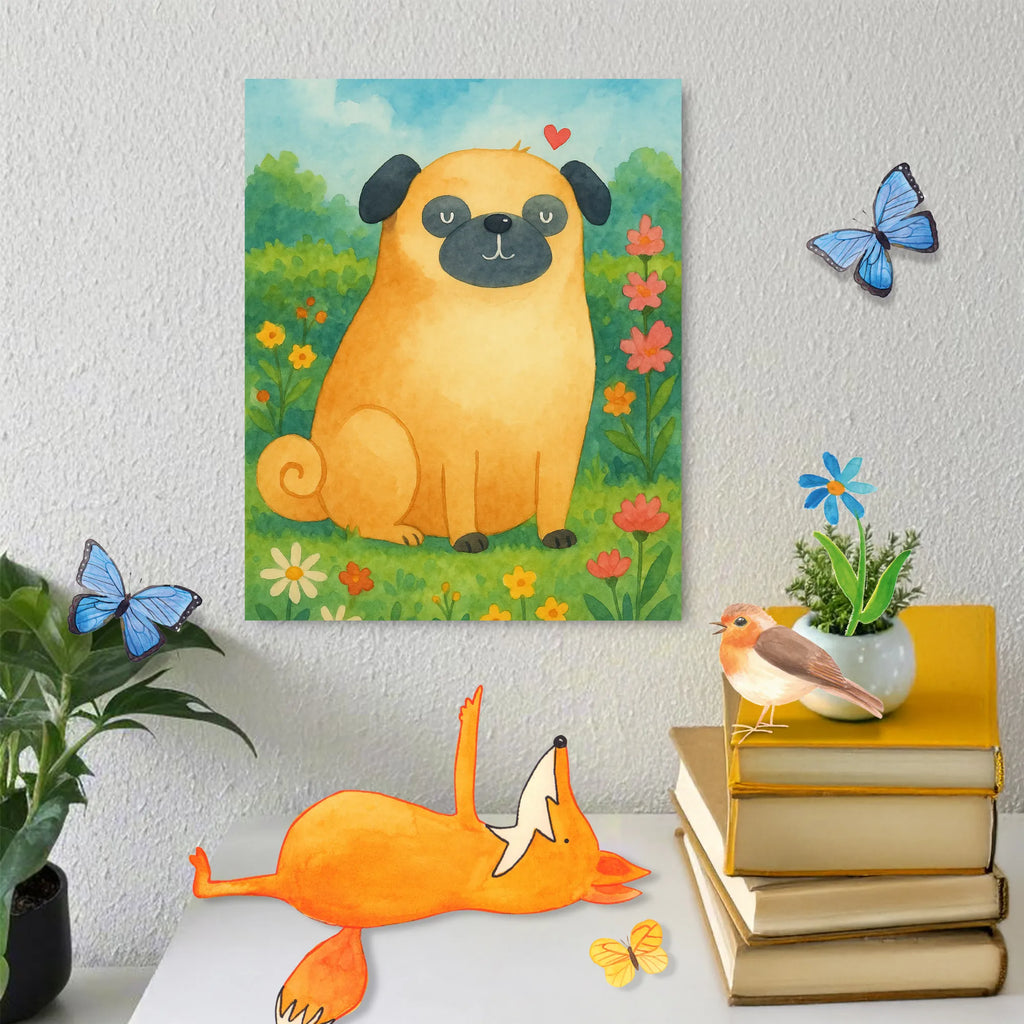 Paint by Numbers Pug Design Ausmalbild, Malen nach Zahlen, Kunstwerk, Hund, Hundemotiv, Haustier, Hunderasse, Tierliebhaber, Hundebesitzer, Sprüche, Mops, Hundeliebe, Liebe