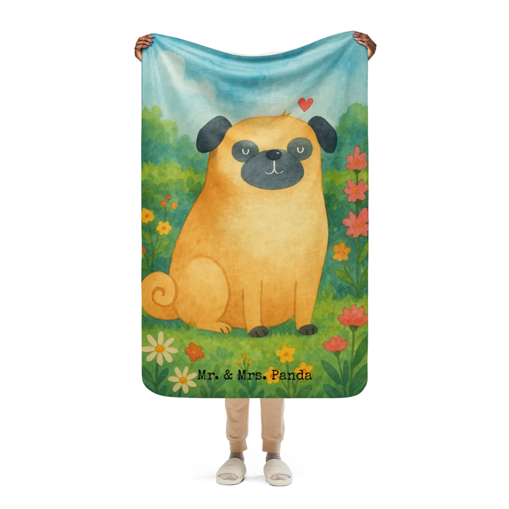 Sherpa Kuscheldecke Mops Design Hund, Hundemotiv, Haustier, Hunderasse, Tierliebhaber, Hundebesitzer, Sprüche, Liebe, Hundeliebe, Mops