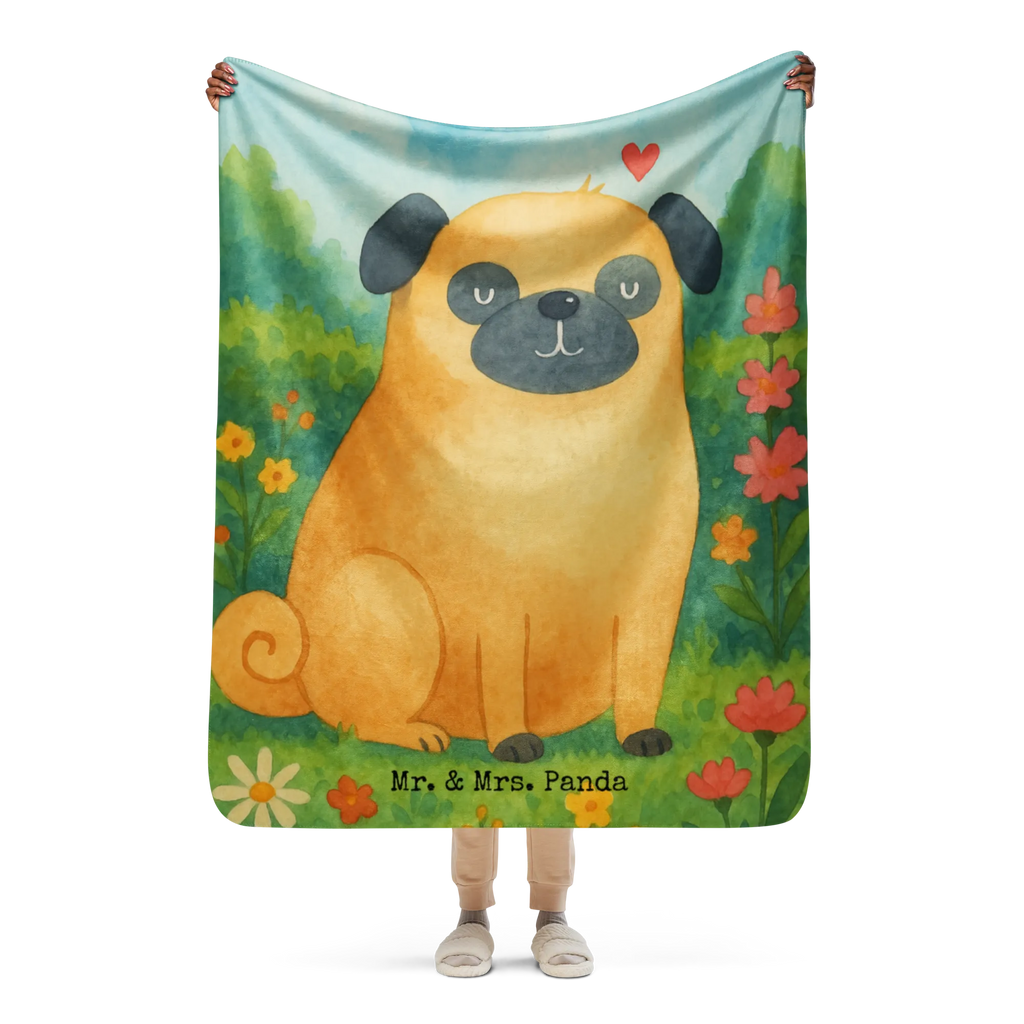 Sherpa Kuscheldecke Mops Design Hund, Hundemotiv, Haustier, Hunderasse, Tierliebhaber, Hundebesitzer, Sprüche, Liebe, Hundeliebe, Mops