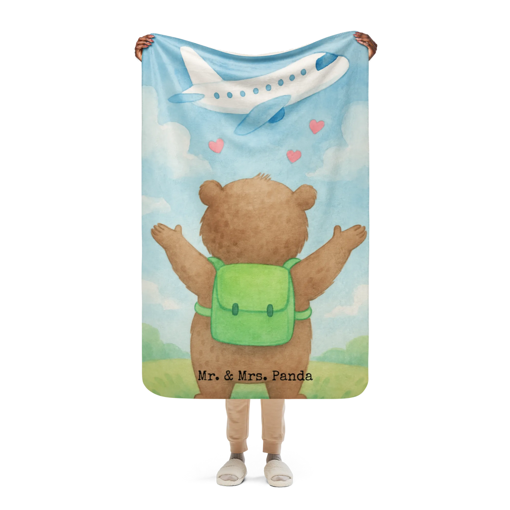 Sherpa Kuscheldecke Bär Flugzeug Design Liebe, Partner, Freund, Freundin, Ehemann, Ehefrau, Heiraten, Verlobung, Heiratsantrag, Liebesgeschenk, Jahrestag, Hocheitstag, für Ehemann, Geschenk für Partner, Geschenk für Freundin, für Männer, Hochzeitstag, Geschenk für Frauen, Valentinstag, Liebesbeweis, Mitbringsel