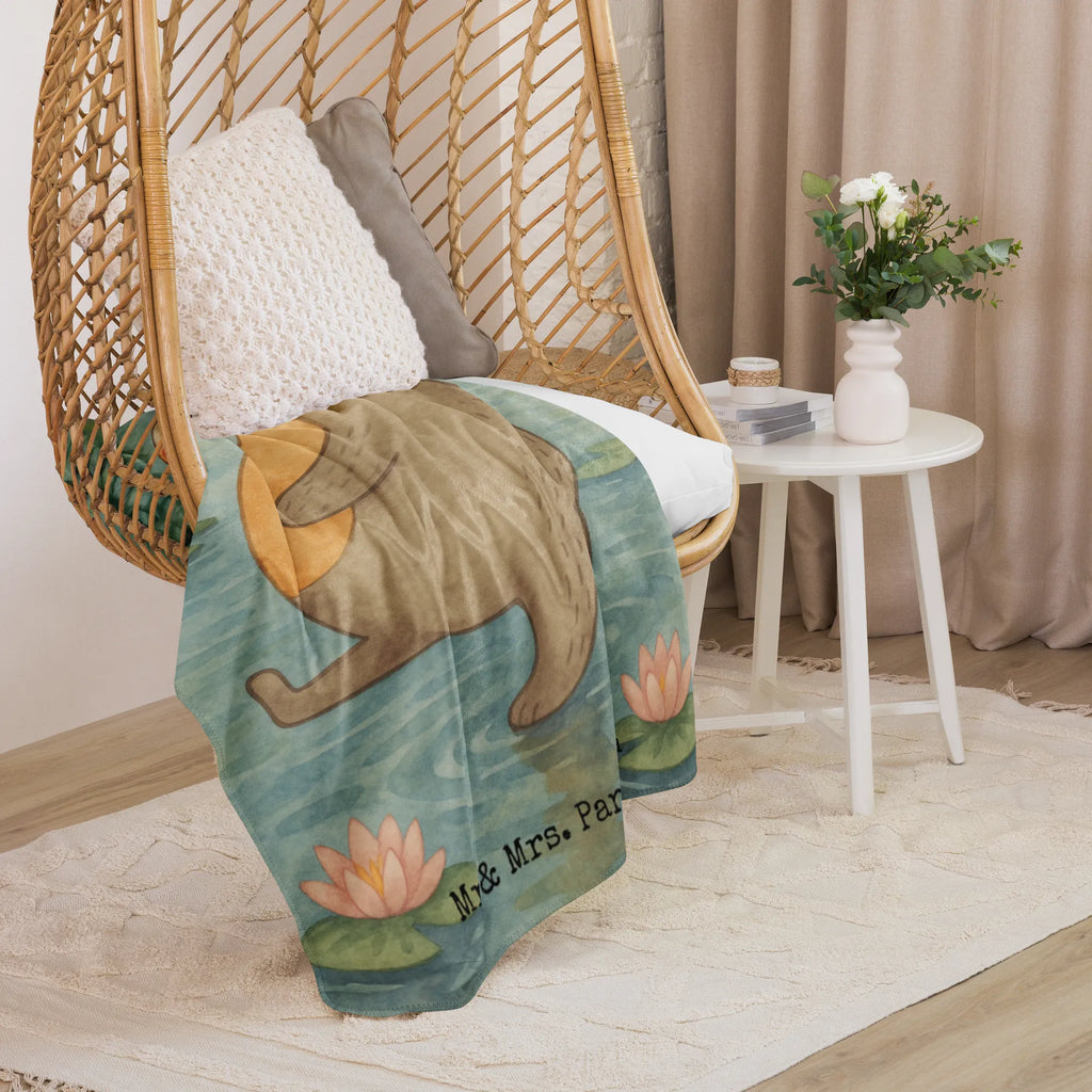 Sherpa Kuscheldecke Otter Bauch Design Otter, Fischotter, Seeotter, Otter Seeotter See Otter