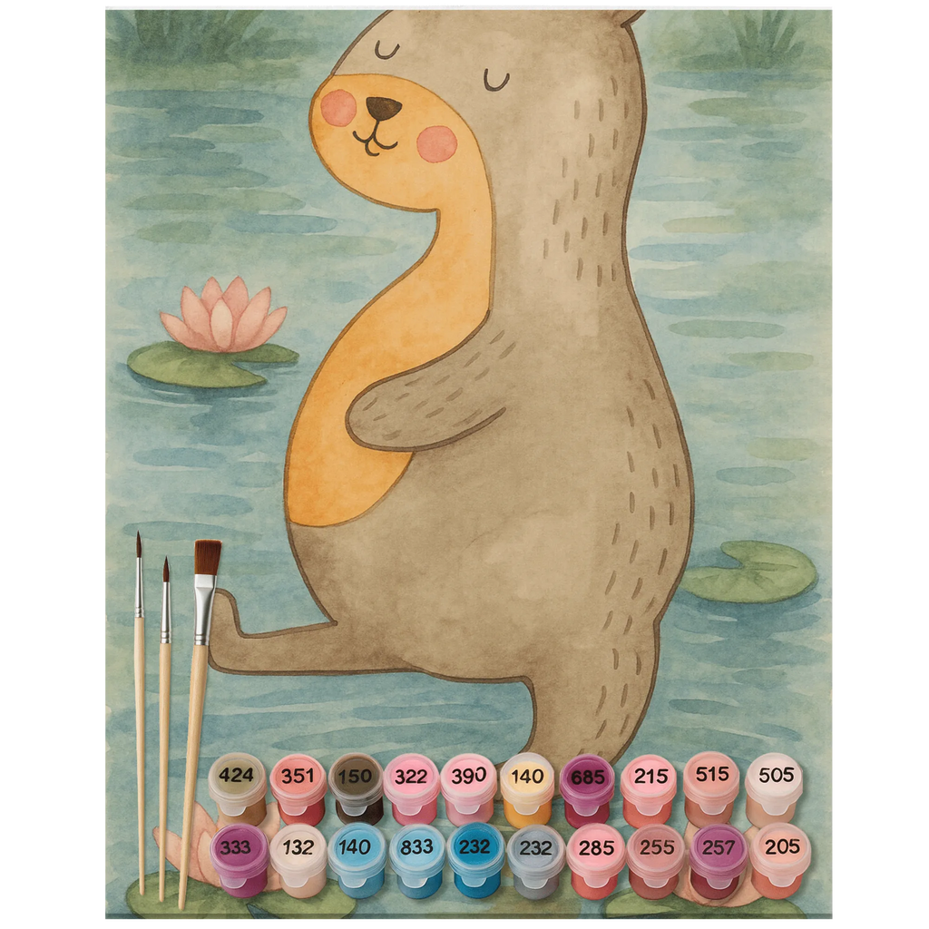 Malowanie według numerów wydra brzuch Design Kuna, wydra, morska wydra