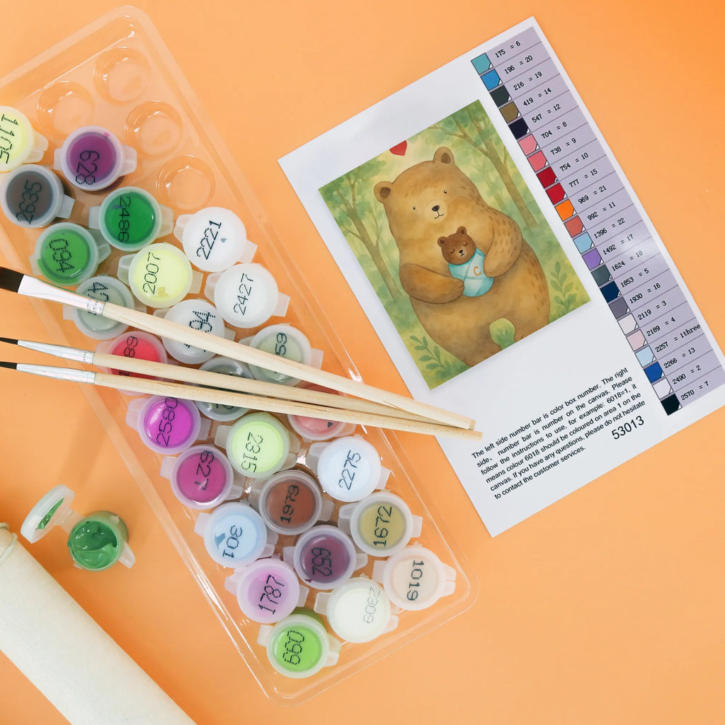 Malowanie według numerów Niedźwiedź Niemowlę Design Baseln, Künstler, DIY, Kreativität, Malen, Bastelidee, Kunstwerk, Malen nach Zahlen, Ausmalbild, Bär, Teddy, Teddybär, Taufe, Enkel, Glückwunsch, Täufling, Nichte, Baby, Geburt, Neffe, Geburtstag, Mutter, Eltern, Enkelin