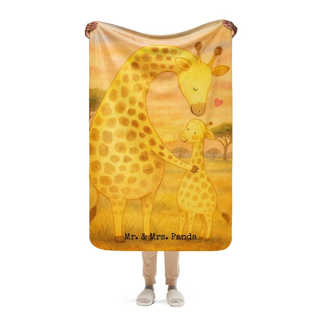 Sherpa Kuscheldecke Giraffe Kind Design Afrika, Wildtiere, Mama, Tochter, Sohn, Mutter, Giraffe, Lieblingsmensch, Kind