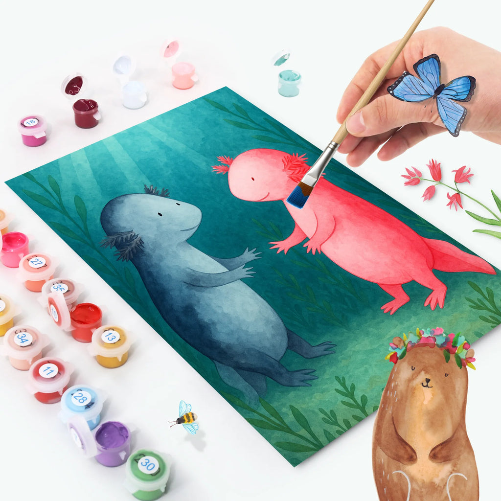 Malen nach Zahlen Axolotl Liebe Design Kreativität, DIY, Ausmalbild, Kunstwerk, Künstler, Malen nach Zahlen, Malen, Bastelidee, Baseln, Axolotl, Molch, Verlobter, Ehemann, Axolot, Lurche, Liebe, Freund, Schwanzlurch, Lurch, große Liebe, Liebesbeweis, Valentinstag, Jahrestag