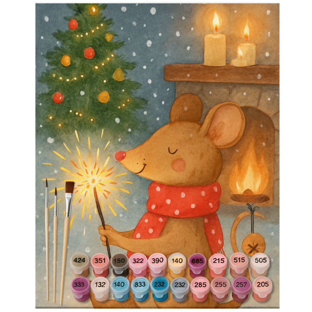 Malen nach Zahlen Maus Weihnachten Design Baseln, Kunstwerk, Malen nach Zahlen, Malen, Kreativität, Ausmalbild, DIY, Künstler, Bastelidee, Winter, Weihnachten, Weihnachtsdeko, Nikolaus, Advent, Heiligabend, Wintermotiv, Frohe Weihnachten, Mäuschen, Weihnachtsmotiv, Maus, Weihnachtsgruß, Weihnachtswunder