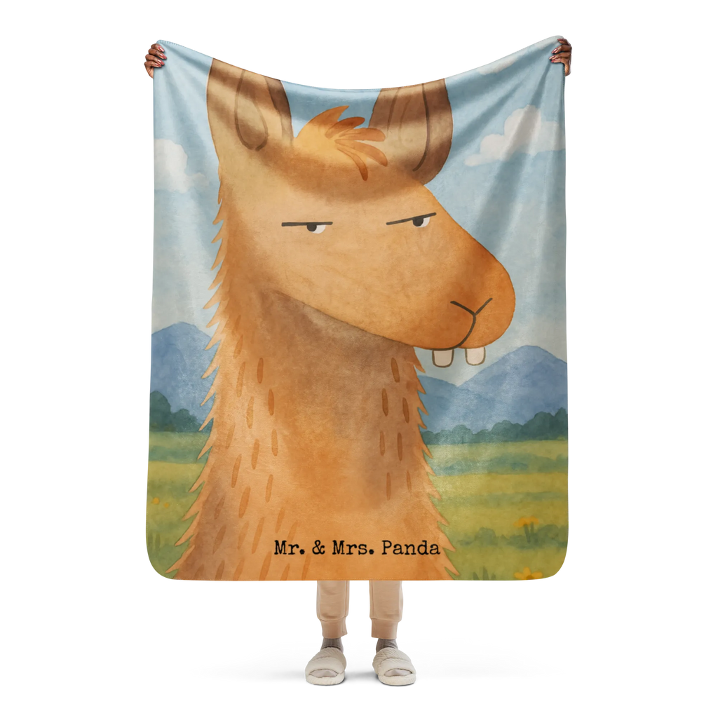 Sherpa Kuscheldecke Lamakopf Genervt Design Lama, Alpaka, genervt sein, beste Freundin, Lamas, Büroalltag, Chefin, Azubi, Chef, Recht haben, Büro, Partnerin, Freundin