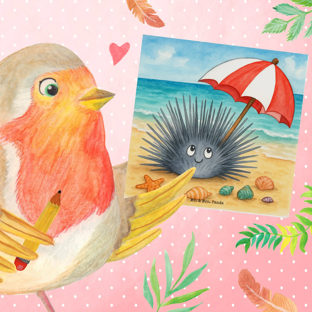 Deluxe Karte Seeigel Design Karte, Grußkarte, Klappkarte, Einladungskarte, Glückwunschkarte, Hochzeitskarte, Geburtstagskarte, Hochwertige Grußkarte, Hochwertige Klappkarte, Meerestiere, Meer, Urlaub, Seeigel, Achtsamkeit, Selbstakzeptanz, Selbstliebe, Hier und Jetzt, Leben, Lebe