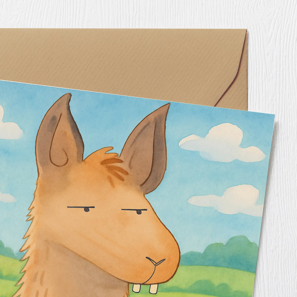 Deluxe Karte Lamakopf Genervt Design Glückwunschkarte, Einladungskarte, Karte, Hochwertige Grußkarte, Hochzeitskarte, Hochwertige Klappkarte, Klappkarte, Geburtstagskarte, Grußkarte, Lama, Alpaka, Azubi, beste Freundin, Büroalltag, Partnerin, Freundin, Chefin, Lamas, Chef, genervt sein, Büro, Recht haben