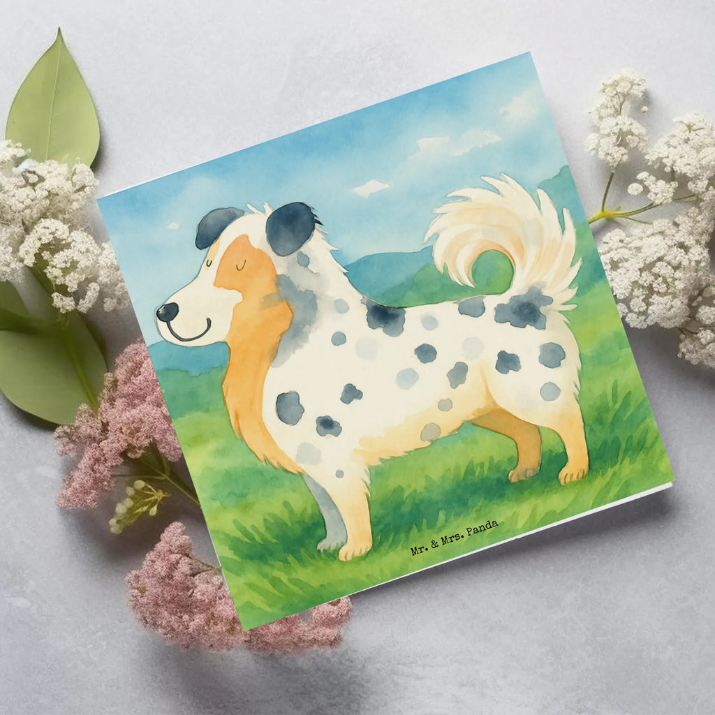 Deluxe Karte Hund Australien Shepherd Design Karte, Grußkarte, Klappkarte, Einladungskarte, Glückwunschkarte, Hochzeitskarte, Geburtstagskarte, Hochwertige Grußkarte, Hochwertige Klappkarte, Hund, Hundemotiv, Haustier, Hunderasse, Tierliebhaber, Hundebesitzer, Sprüche, Australien Shepherd, Shepherd, Hundeliebe, Familienhund, Spruch
