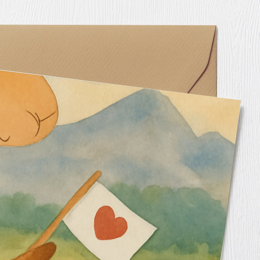 Deluxe Karte Alpaka Fahne Design Hochwertige Grußkarte, Klappkarte, Hochzeitskarte, Glückwunschkarte, Grußkarte, Hochwertige Klappkarte, Einladungskarte, Karte, Geburtstagskarte, Alpaka, Lama, Alpakas, Liebe, Lamas