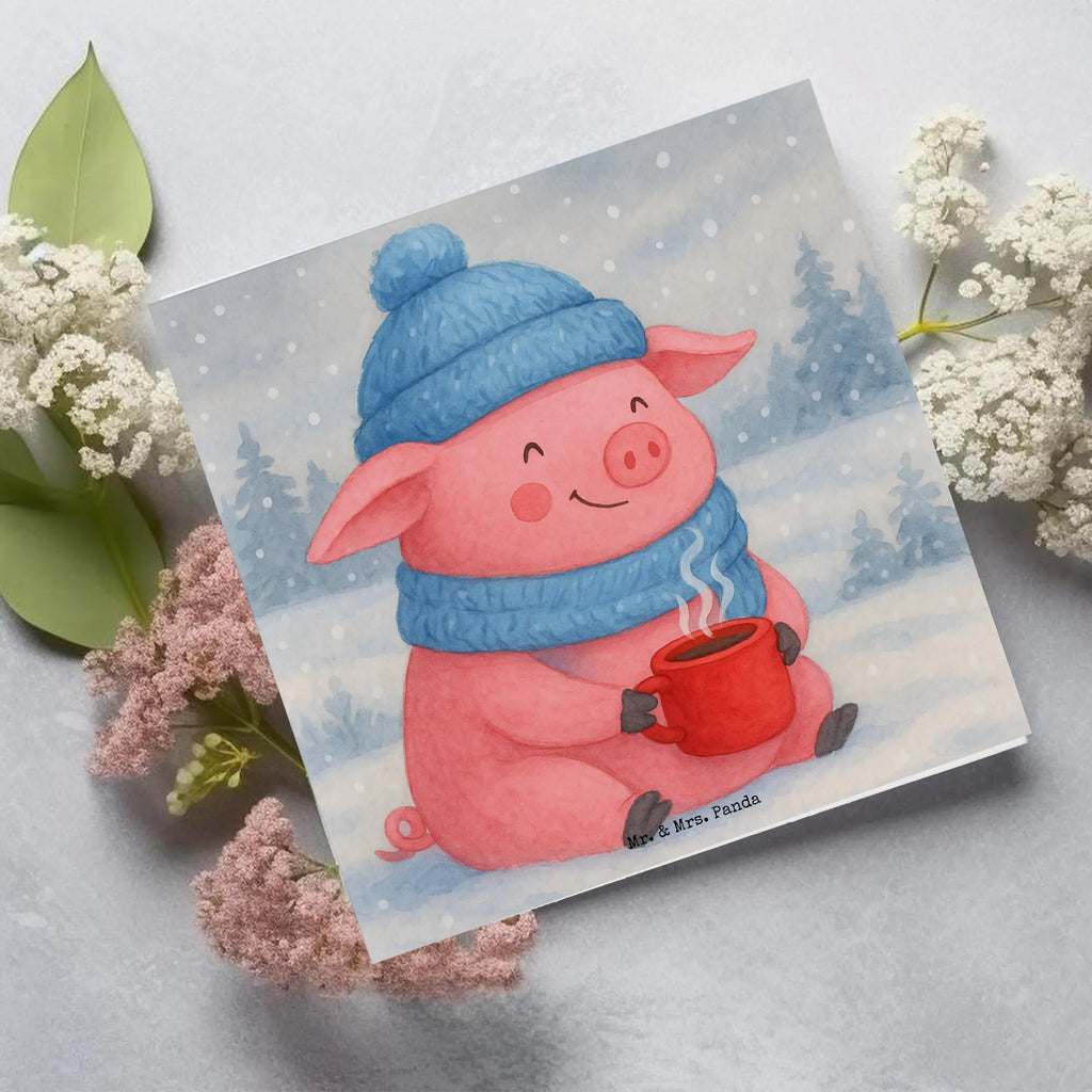 Deluxe Karte Schweinchen Glühwein Design Karte, Grußkarte, Klappkarte, Einladungskarte, Glückwunschkarte, Hochzeitskarte, Geburtstagskarte, Hochwertige Grußkarte, Hochwertige Klappkarte, Winter, Weihnachten, Weihnachtsdeko, Nikolaus, Advent, Heiligabend, Wintermotiv, Glühwein, Betrunken, Weihnachtsmarkt, Spruch