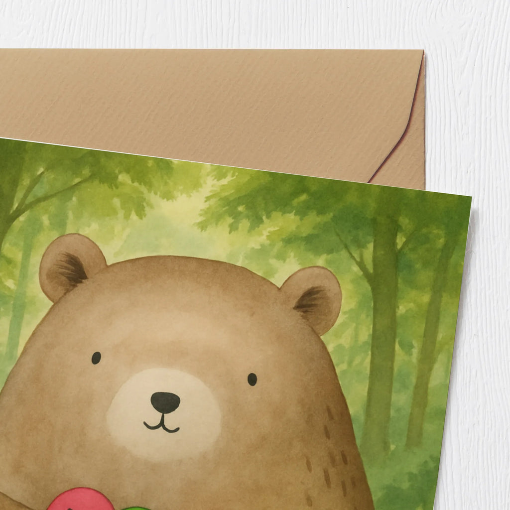 Deluxe Karte Bär Gefühl Design Karte, Grußkarte, Glückwunschkarte, Hochzeitskarte, Klappkarte, Einladungskarte, Hochwertige Klappkarte, Geburtstagskarte, Hochwertige Grußkarte, Bär, Teddy, Teddybär, Wahnsinn, Durchgedreht, Verrückt