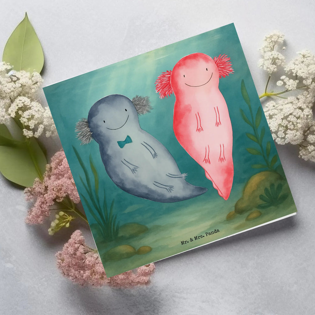 Deluxe Karte Axolotl Liebe Design Karte, Grußkarte, Klappkarte, Einladungskarte, Glückwunschkarte, Hochzeitskarte, Geburtstagskarte, Hochwertige Grußkarte, Hochwertige Klappkarte, Liebe, Partner, Freund, Freundin, Ehemann, Ehefrau, Heiraten, Verlobung, Heiratsantrag, Liebesgeschenk, Jahrestag, Hocheitstag, Valentinstag, Geschenk für Frauen, Hochzeitstag, Mitbringsel, Geschenk für Freundin, Geschenk für Partner, Liebesbeweis, für Männer, für Ehemann