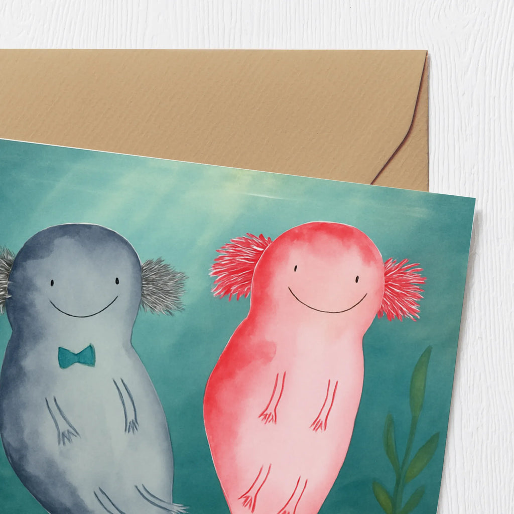 Deluxe Karte Axolotl Liebe Design Karte, Grußkarte, Klappkarte, Einladungskarte, Glückwunschkarte, Hochzeitskarte, Geburtstagskarte, Hochwertige Grußkarte, Hochwertige Klappkarte, Liebe, Partner, Freund, Freundin, Ehemann, Ehefrau, Heiraten, Verlobung, Heiratsantrag, Liebesgeschenk, Jahrestag, Hocheitstag, Valentinstag, Geschenk für Frauen, Hochzeitstag, Mitbringsel, Geschenk für Freundin, Geschenk für Partner, Liebesbeweis, für Männer, für Ehemann