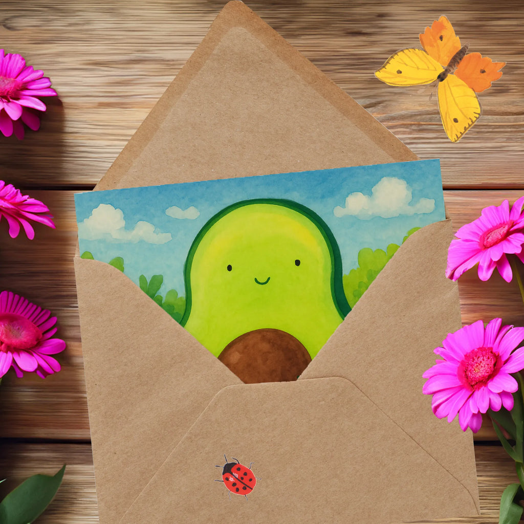 Deluxe Karte Avocado Kern Design Karte, Grußkarte, Klappkarte, Einladungskarte, Glückwunschkarte, Hochzeitskarte, Geburtstagskarte, Hochwertige Grußkarte, Hochwertige Klappkarte, Avocado, Veggie, Vegan, Gesund, Avokado, Avocadokern, Kern, Pflanze, Spruch Leben