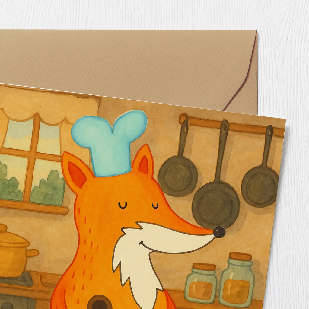 Deluxe Karte Fuchs Koch Design Karte, Grußkarte, Klappkarte, Einladungskarte, Glückwunschkarte, Hochzeitskarte, Geburtstagskarte, Hochwertige Grußkarte, Hochwertige Klappkarte, Fuchs, Füchse, Koch Geschenk, Küche Spruch, Küche Deko, Köche, Bäcker, Party Spruch, Spruch lustig, witzig