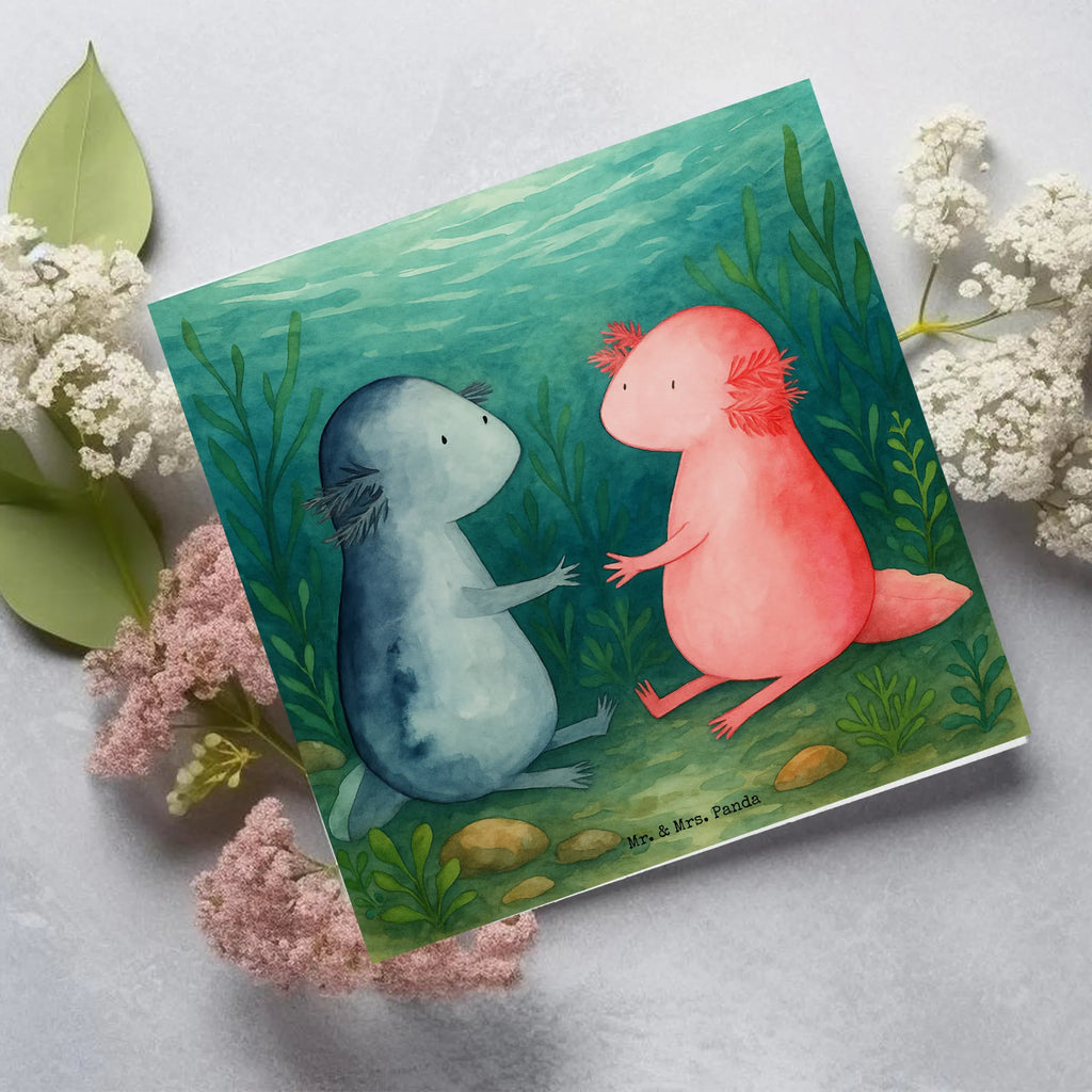 Deluxe Karte Axolotl Liebe Design Hochwertige Grußkarte, Einladungskarte, Klappkarte, Karte, Geburtstagskarte, Hochzeitskarte, Grußkarte, Hochwertige Klappkarte, Glückwunschkarte, Axolotl, Molch, Lurch, Axolot, Jahrestag, Liebesbeweis, Valentinstag, Lurche, Verlobter, Freund, Schwanzlurch, Liebe, Ehemann, große Liebe
