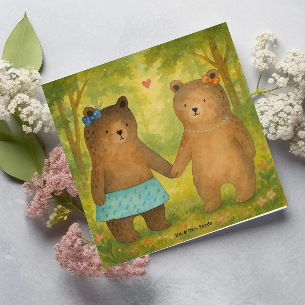 Deluxe Karte Bär Freundin Design Karte, Grußkarte, Klappkarte, Einladungskarte, Glückwunschkarte, Hochzeitskarte, Geburtstagskarte, Hochwertige Grußkarte, Hochwertige Klappkarte, Bär, Teddy, Teddybär, Bär Freundin Beste Freund Liebe Liebesbeweis Verliebt Kumpel Kumpeliene