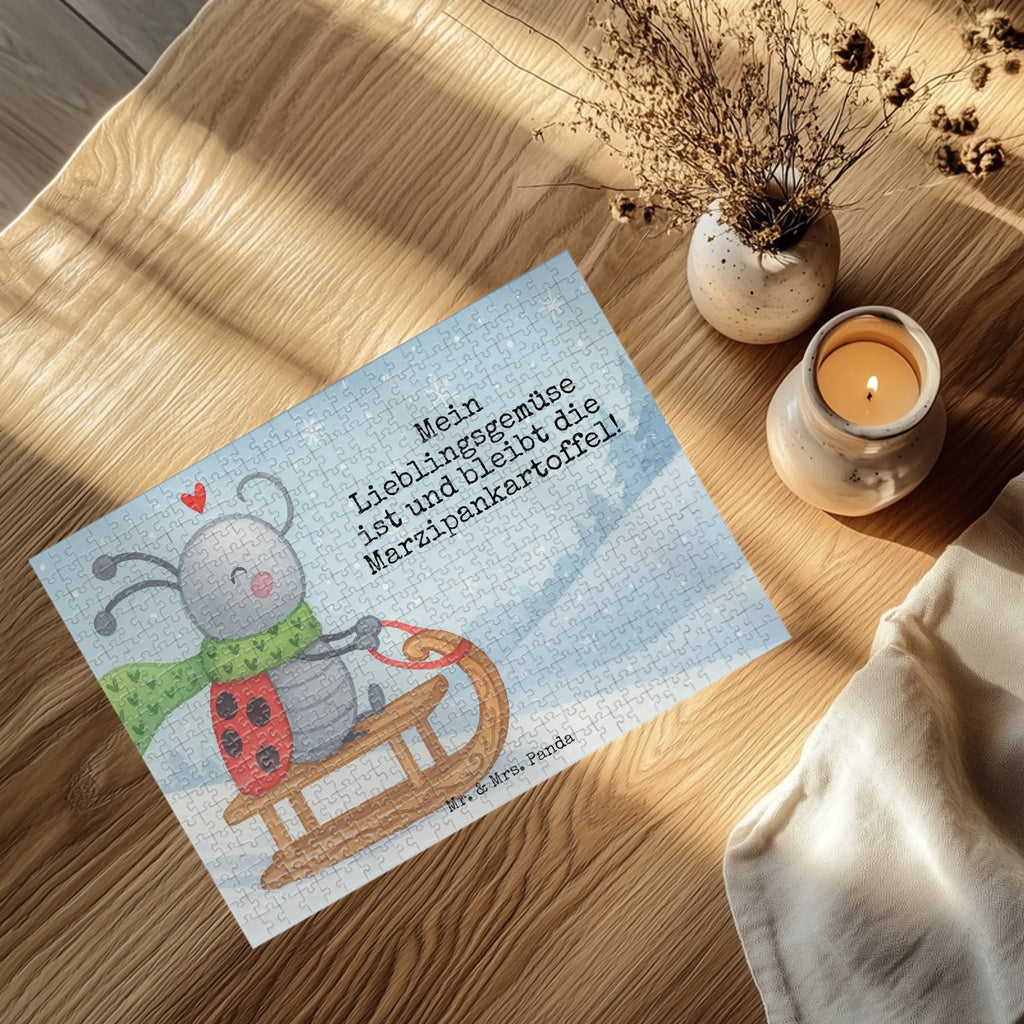 Puzzle Smörle Rodeln Design Puzzle, Winter, Weihnachten, Weihnachtsdeko, Nikolaus, Advent, Heiligabend, Wintermotiv, Marzipan, Smörle, Schlittenfahren