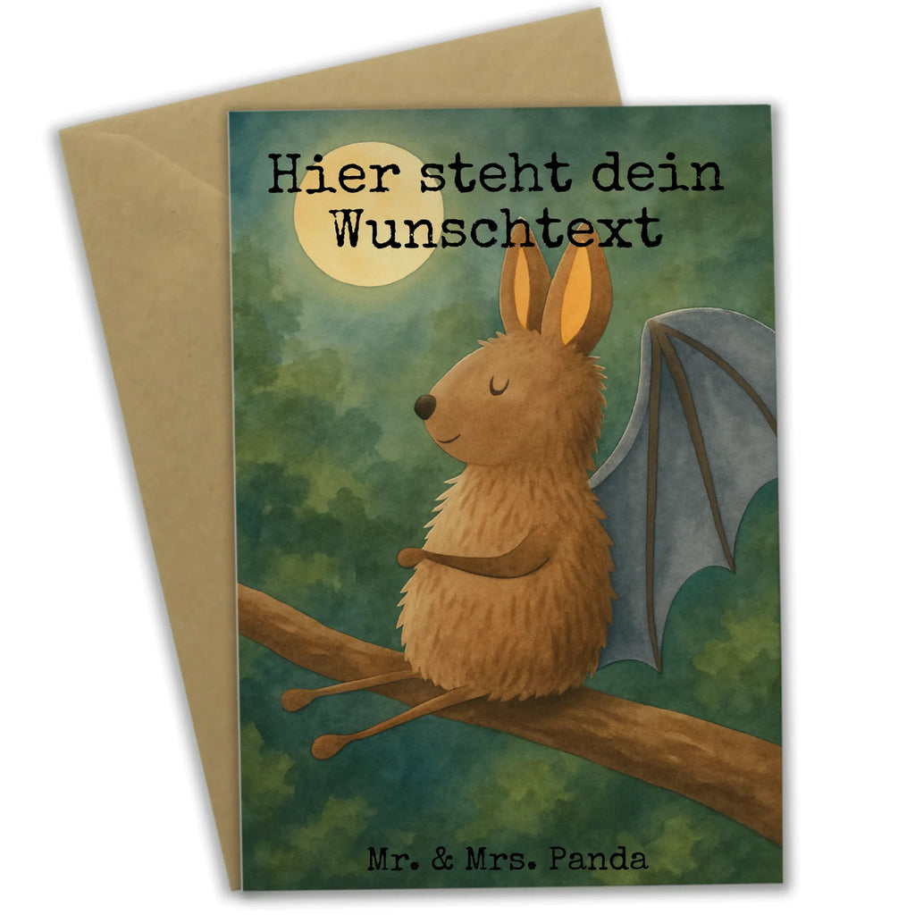 Personalisierte Grußkarte Fledermaus Sitzen Design Personalisierte Geburtstagskarte, Personalisierte Grußkarte, Grußkarte als Geldgeschenk, Grußkarte mit persönlichen Nachrichten, Personalisierte Hochzeitskarte, Personalisierte Karte, Grußkarte mit Namen, Personalisierte Einladungskarte, Grußkarten personalisiert, Personalisierte Glückwunschkarte, Personalisiertere Klappkarte, Grußkarte selbst gestalten, Grußkarte selber drucken, Tiermotive, Gute Laune, lustige Sprüche, Tiere, Fledermäuse, Fledermaus, entspannen, Motivation
