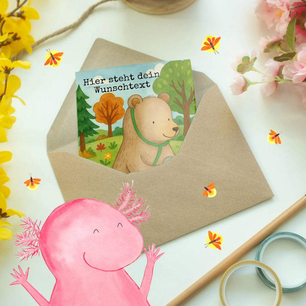 Personalisierte Grußkarte Bär Arzt Design Grußkarte mit Namen, Grußkarte als Geldgeschenk, Personalisierte Einladungskarte, Personalisiertere Klappkarte, Personalisierte Geburtstagskarte, Grußkarte selber drucken, Personalisierte Grußkarte, Personalisierte Karte, Grußkarten personalisiert, Personalisierte Hochzeitskarte, Grußkarte mit persönlichen Nachrichten, Personalisierte Glückwunschkarte, Grußkarte selbst gestalten, Bär, Teddy, Teddybär, Ärztin, Doktor, Doktorin, Professorin, Arzt, Professor