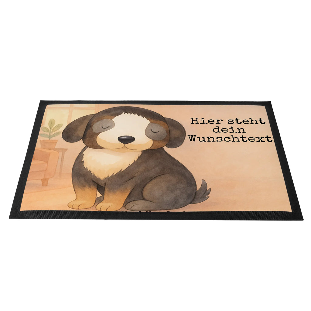 Personalisierte Fußmatte Hund Entspannen Design Bedrucken, Personalisieruung, Haustürmatte personalisiert, Türvorleger mit Namen, Personalisierte Fußmatte, Fußmatte mit Namen, Wunschnamen, Fußmatte bedrucken, Namensfussmatte, Türvorleger personalisiert, Personalisiert, Hund, Hundemotiv, Haustier, Hunderasse, Tierliebhaber, Hundebesitzer, Sprüche, Liebe, Hundeliebe, Hundeglück, schwarzer Hund