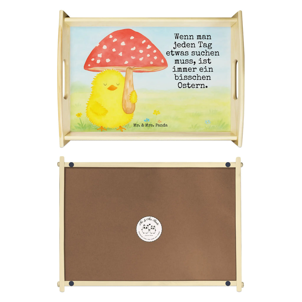 Taca serwisowa pisklę muchomor czerwony Design Serviertablett, Tablett, Holztablett, Küchentablett, Dekotablett, Frühstückstablett, Ostern, Osterhase, Ostergeschenke, Osternest, Osterdeko, Geschenke zu Ostern, Ostern Geschenk, Ostergeschenke Kinder, Ostern Kinder, Küken, Fliegenpilz, Glückspilz, Frohe Ostern, Ostergrüße